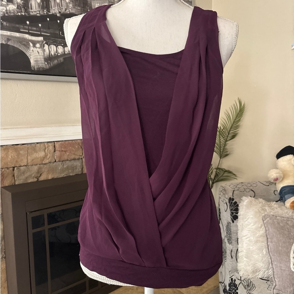 Express Purple Wrap Sleeveless Tank Top
